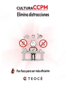 Póster motivacional CC^M que anima a eliminar distracciones cuando se trabaja